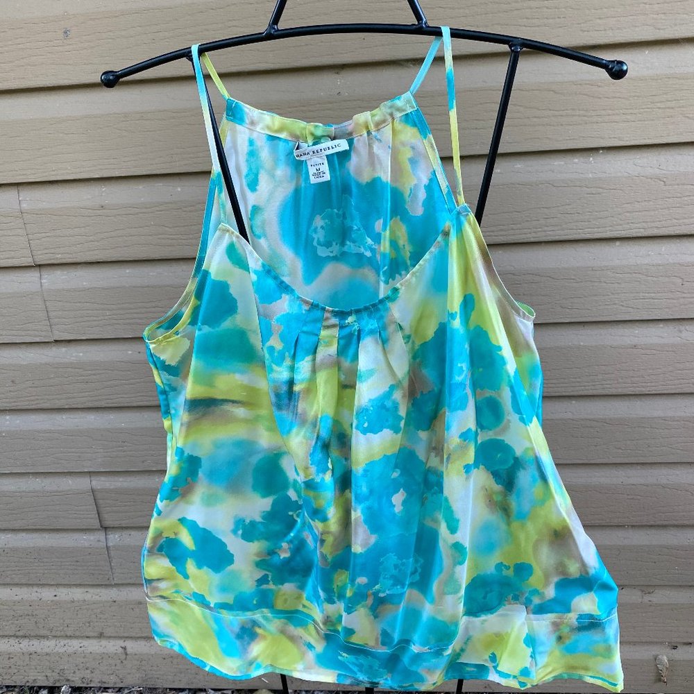 Banana Republic floral watercolor silk camisole